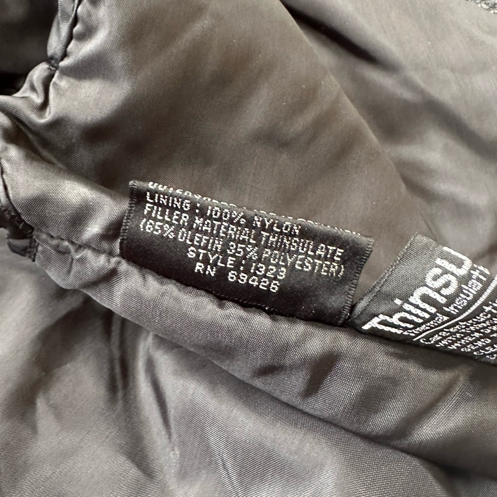 Wilsons Leather Jacket Motorcycle Bomber THINSULATE Large Men’s Vintage - Picture 8 of 16
